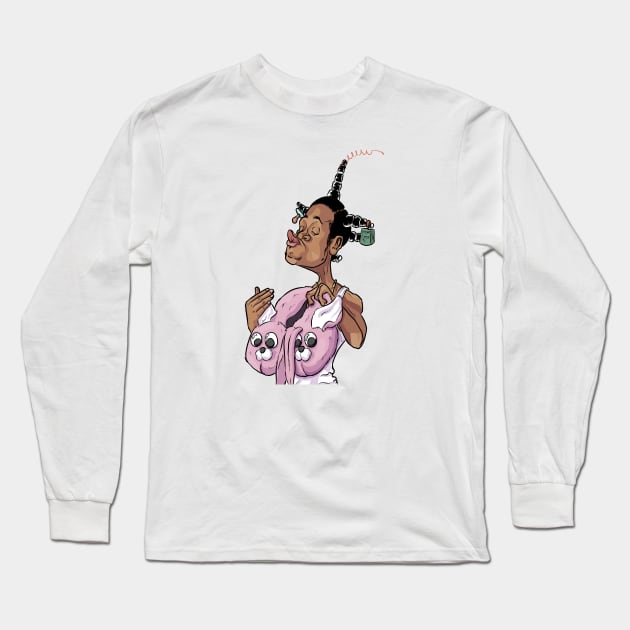 Loc Dog Caricature Long Sleeve T-Shirt by J Carlo 